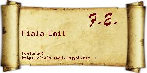 Fiala Emil névjegykártya